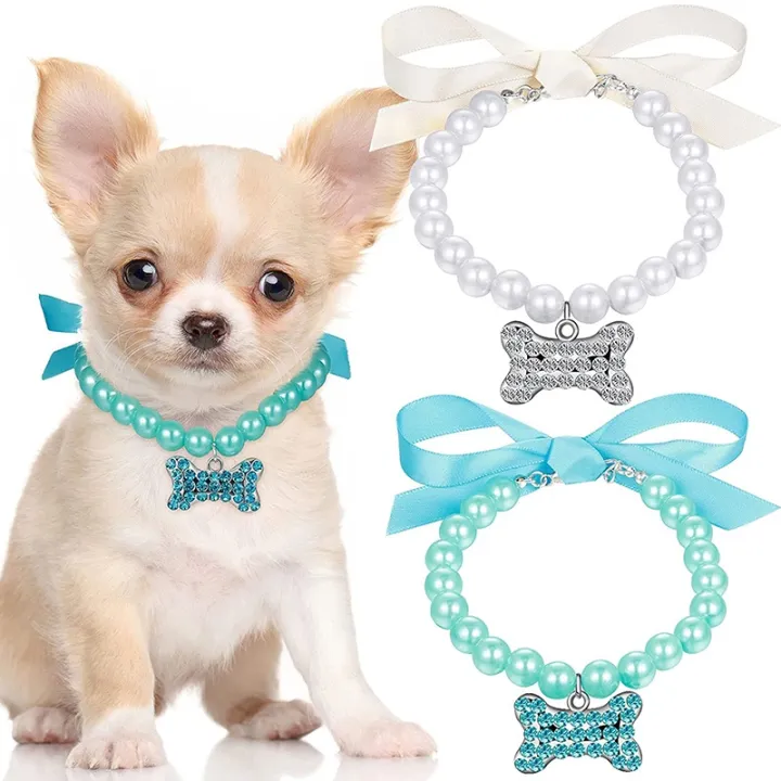 Adjustable Pet Pearl Necklace