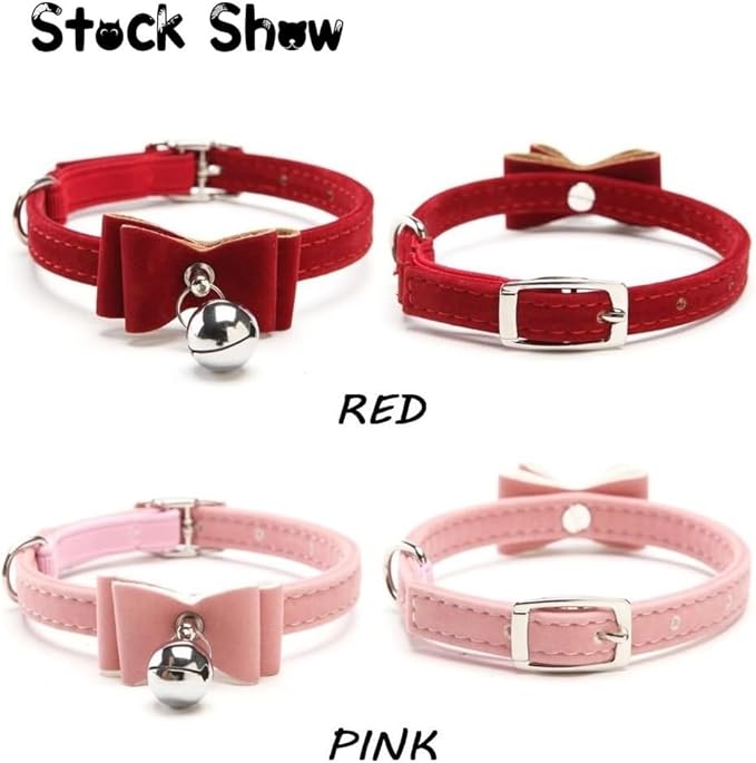 Velvet Bowknot Cat Collar - Image 4