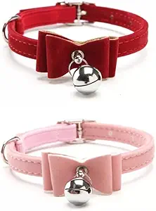 Velvet Bowknot Cat Collar
