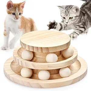 Wooden Cat Toy Tower Tracks