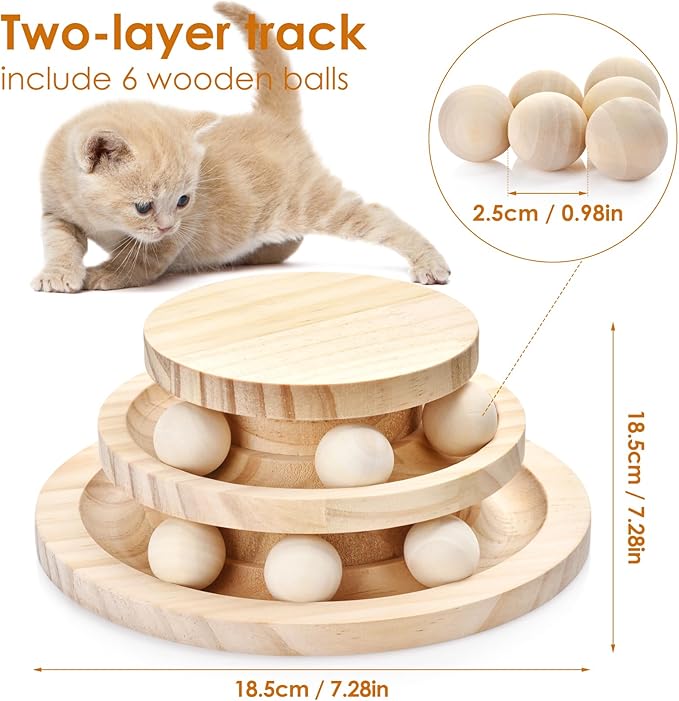 Wooden Cat Toy Tower Tracks - Image 4