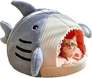 Shark Shape Cat Bed