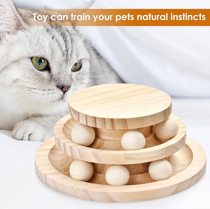 Wooden Cat Toy Tower Tracks - Image 2
