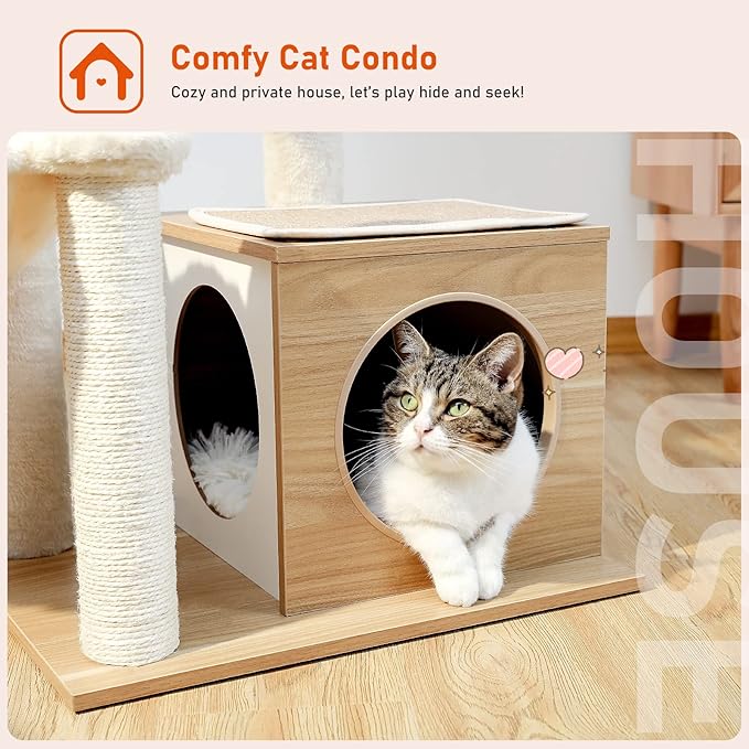 Multilevel Wooden Cat Tree - Image 4